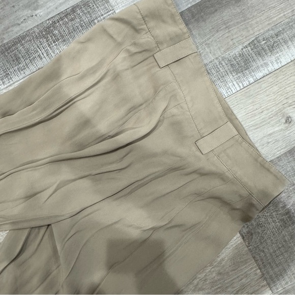 Zara brown/ tan pleated high rise wide leg pant ❤️ - Picture 6 of 7